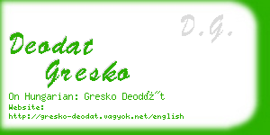 deodat gresko business card